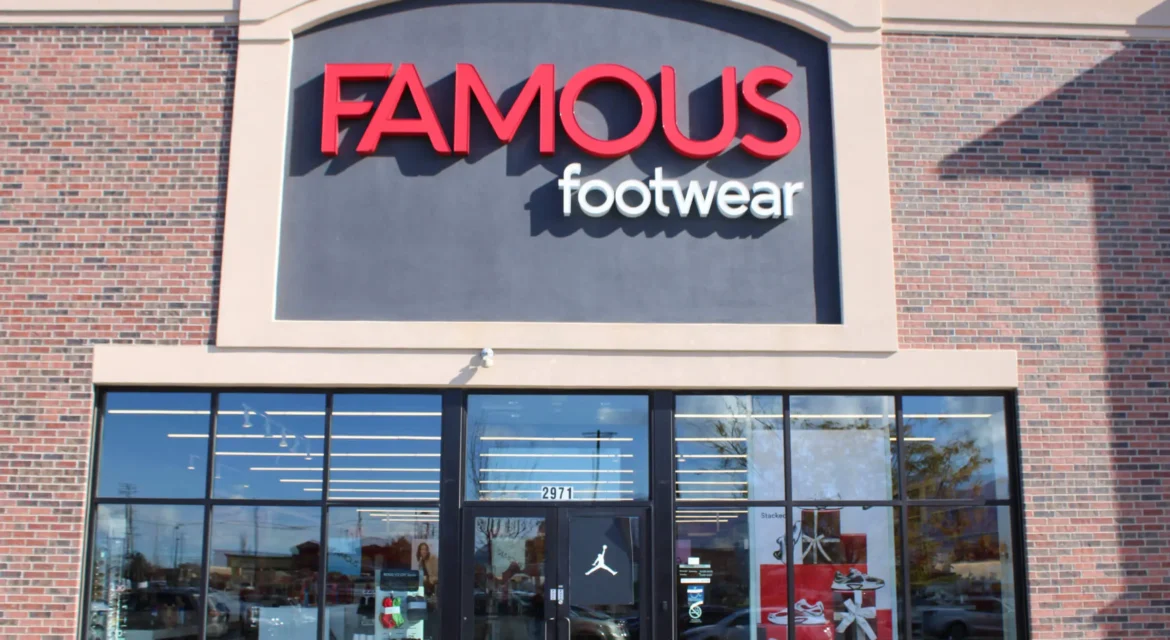 Exterior shot of Famous Footwear store.